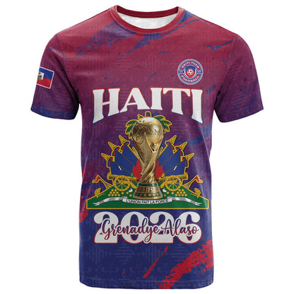 Personalized Afro-Haiti Football T shirt 2026 Nou Retounen Anko LT15