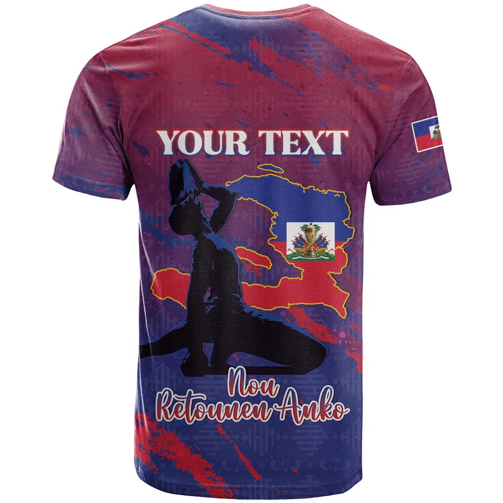 Personalized Afro-Haiti Football T shirt 2026 Nou Retounen Anko LT15