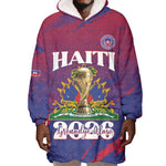 Personalized Afro-Haiti Football Wearable Blanket Hoodie 2026 Nou Retounen Anko - African Pride