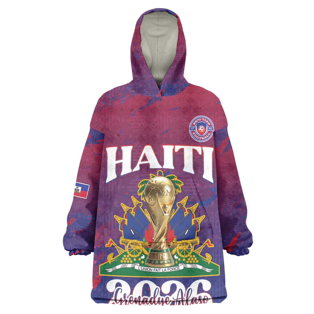 Personalized Afro-Haiti Football Wearable Blanket Hoodie 2026 Nou Retounen Anko - African Pride