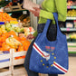 Custom Cabo Verde Football Grocery Bag Go Tubaroes Azuis