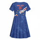 Custom Cabo Verde Football Kid Short Sleeve Dress Go Tubaroes Azuis
