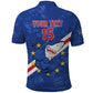 Custom Cabo Verde Football Polo Shirt Go Tubaroes Azuis