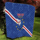 Custom Cabo Verde Football Quilt Go Tubaroes Azuis