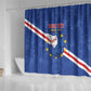 Custom Cabo Verde Football Shower Curtain Go Tubaroes Azuis