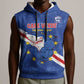 Custom Cabo Verde Football Sleeveless Hoodie Go Tubaroes Azuis - African Pride