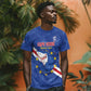 Custom Cabo Verde Football T shirt Go Tubaroes Azuis