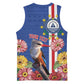 Personalised Cabo Verde Basketball Jersey Grey-Headed Kingfisher Mix Gerbera Daisy LT15