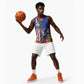Personalised Cabo Verde Basketball Jersey Grey-Headed Kingfisher Mix Gerbera Daisy LT15