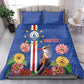 Personalised Cabo Verde Bedding Set Grey-Headed Kingfisher Mix Gerbera Daisy