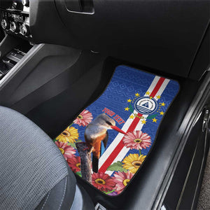 Personalised Cabo Verde Car Mats Grey-Headed Kingfisher Mix Gerbera Daisy