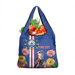 Personalised Cabo Verde Grocery Bag Grey-Headed Kingfisher Mix Gerbera Daisy