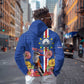 Personalised Cabo Verde Hoodie Grey-Headed Kingfisher Mix Gerbera Daisy
