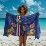 Personalised Cabo Verde Sarong Grey-Headed Kingfisher Mix Gerbera Daisy