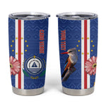 Personalised Cabo Verde Tumbler Cup Grey-Headed Kingfisher Mix Gerbera Daisy