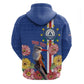 Personalised Cabo Verde Zip Hoodie Grey-Headed Kingfisher Mix Gerbera Daisy