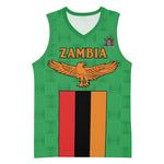 Personalised Afro Zambia Basketball Jersey Flag Style Mix Kente Pattern LT15