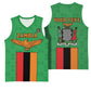 Personalised Afro Zambia Basketball Jersey Flag Style Mix Kente Pattern LT15