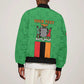 Personalised Afro Zambia Bomber Jacket Flag Style Mix Kente Pattern