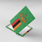 Personalised Afro Zambia Canvas Wall Art Flag Style Mix Kente Pattern