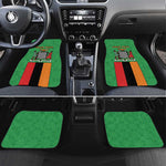 Personalised Afro Zambia Car Mats Flag Style Mix Kente Pattern