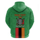 Personalised Afro Zambia Hoodie Flag Style Mix Kente Pattern