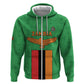 Personalised Afro Zambia Hoodie Flag Style Mix Kente Pattern