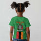 Personalised Afro Zambia Kid T shirt Flag Style Mix Kente Pattern