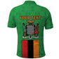 Personalised Afro Zambia Polo Shirt Flag Style Mix Kente Pattern