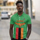 Personalised Afro Zambia Polo Shirt Flag Style Mix Kente Pattern