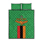 Personalised Afro Zambia Quilt Bed Set Flag Style Mix Kente Pattern