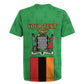 Personalised Afro Zambia Rugby Jersey Flag Style Mix Kente Pattern