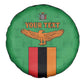 Personalised Afro Zambia Spare Tire Cover Flag Style Mix Kente Pattern
