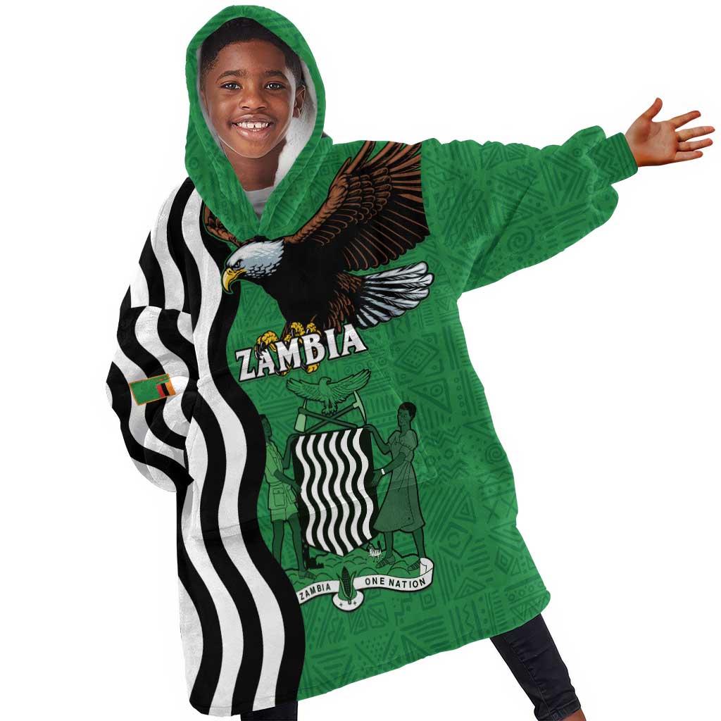 Icitungu ca Zambia Kid Wearable Blanket Hoodie One Zambia One Nation