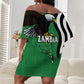 Icitungu ca Zambia Off Shoulder Short Dress One Zambia One Nation