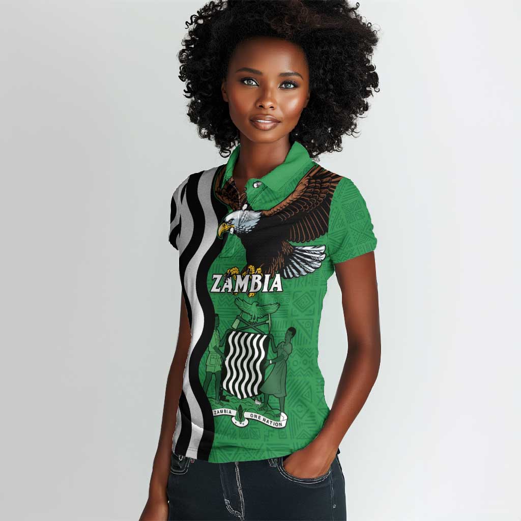Icitungu ca Zambia Women Polo Shirt One Zambia One Nation