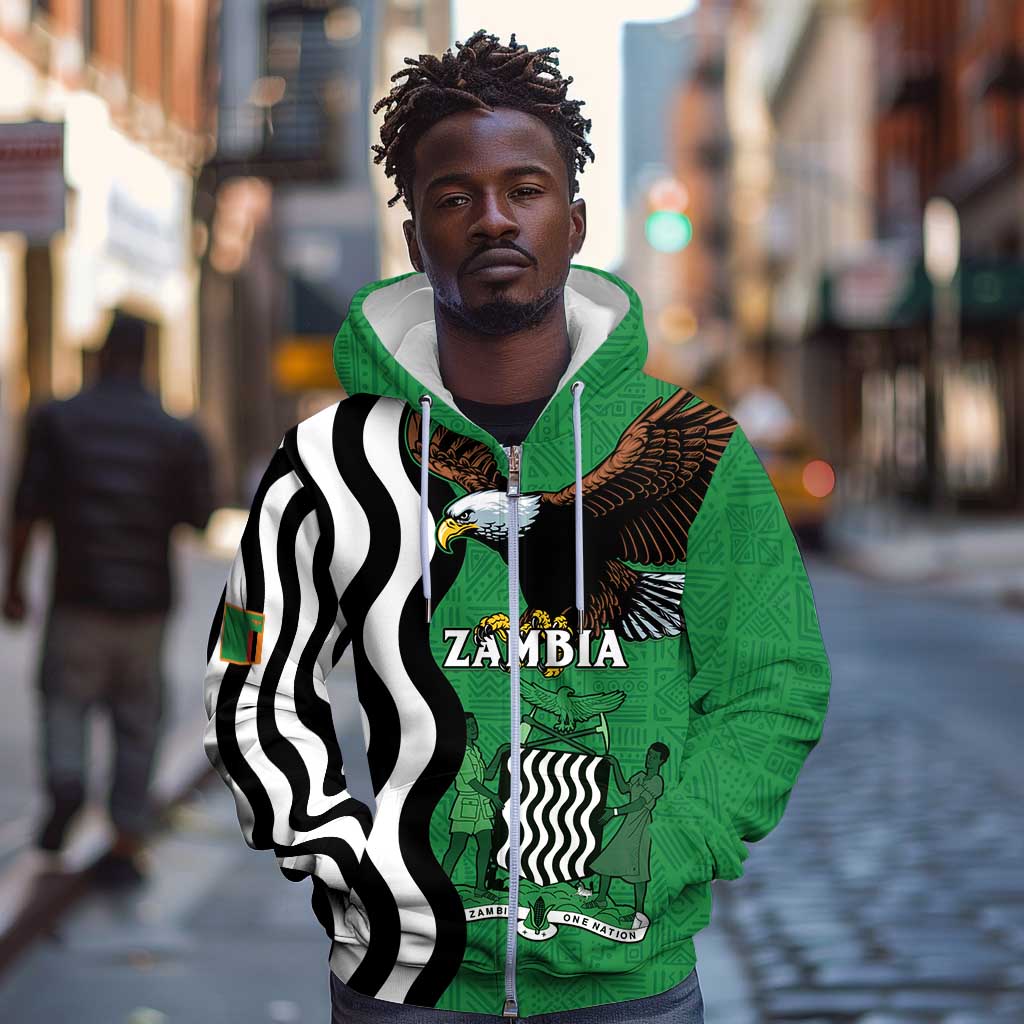 Icitungu ca Zambia Zip Hoodie One Zambia One Nation