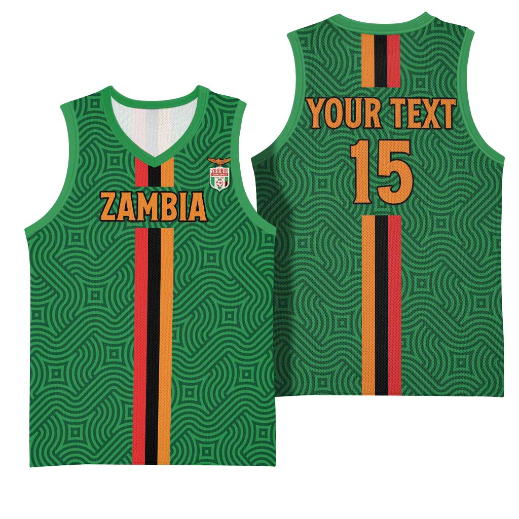 Custom Zambia Football Basketball Jersey Go Chipolopolo LT15