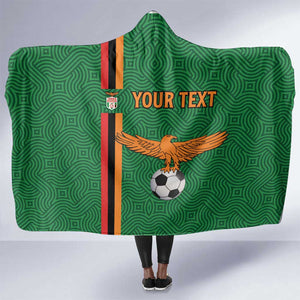 Custom Zambia Football Hooded Blanket Go Chipolopolo