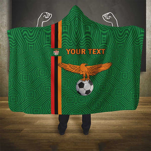 Custom Zambia Football Hooded Blanket Go Chipolopolo