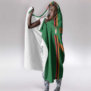 Custom Zambia Football Hooded Blanket Go Chipolopolo