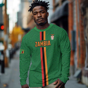 Custom Zambia Football Long Sleeve Shirt Go Chipolopolo