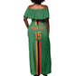 Custom Zambia Football Off Shoulder Maxi Dress Go Chipolopolo