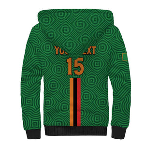 Custom Zambia Football Sherpa Hoodie Go Chipolopolo