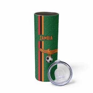 Custom Zambia Football Skinny Tumbler Go Chipolopolo