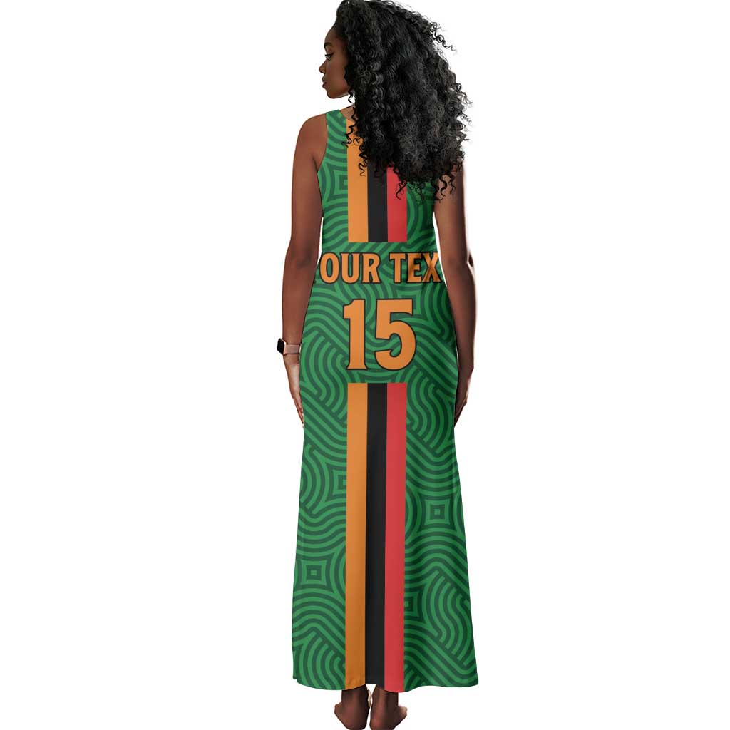 Custom Zambia Football Tank Maxi Dress Go Chipolopolo
