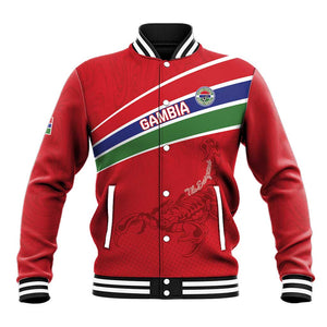 Custom Gambia Football Baseball Jacket Scorpions Never Die