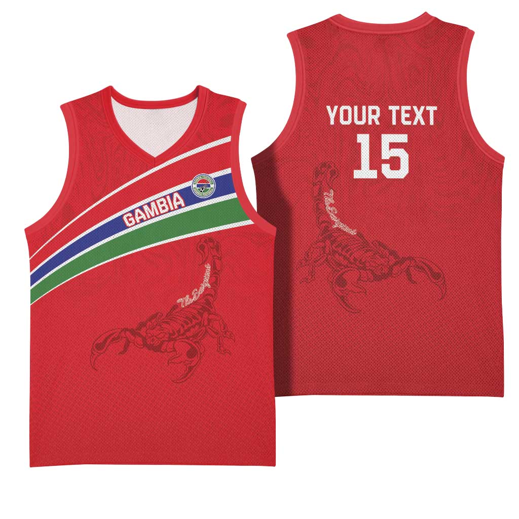 Custom Gambia Football Basketball Jersey Scorpions Never Die LT15