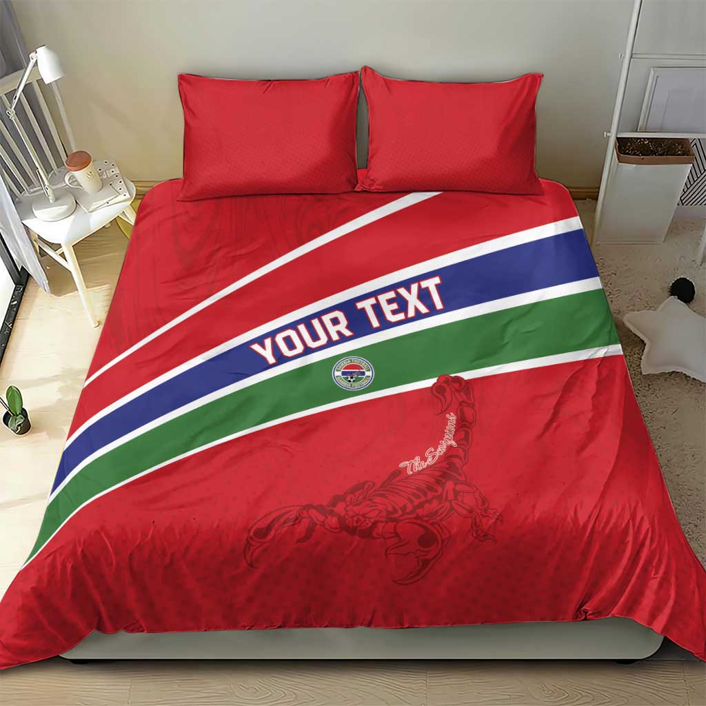 Custom Gambia Football Bedding Set Scorpions Never Die