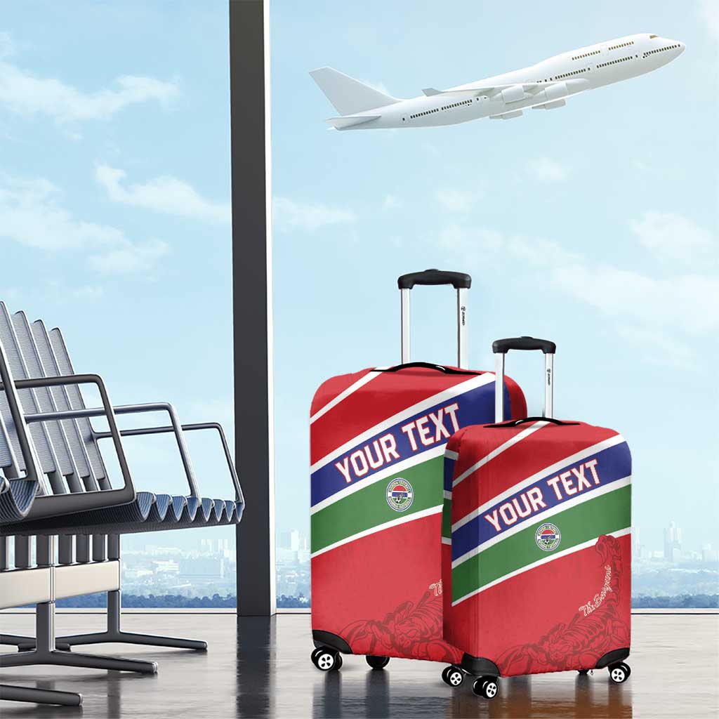 Custom Gambia Football Luggage Cover Scorpions Never Die